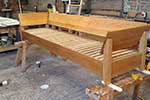 European oak sofa frame compleated in the workshop